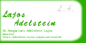 lajos adelstein business card